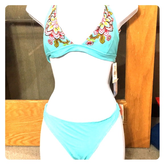in ocean Other - 👙 In mocean floral light blue bikini NWT $53 👙
